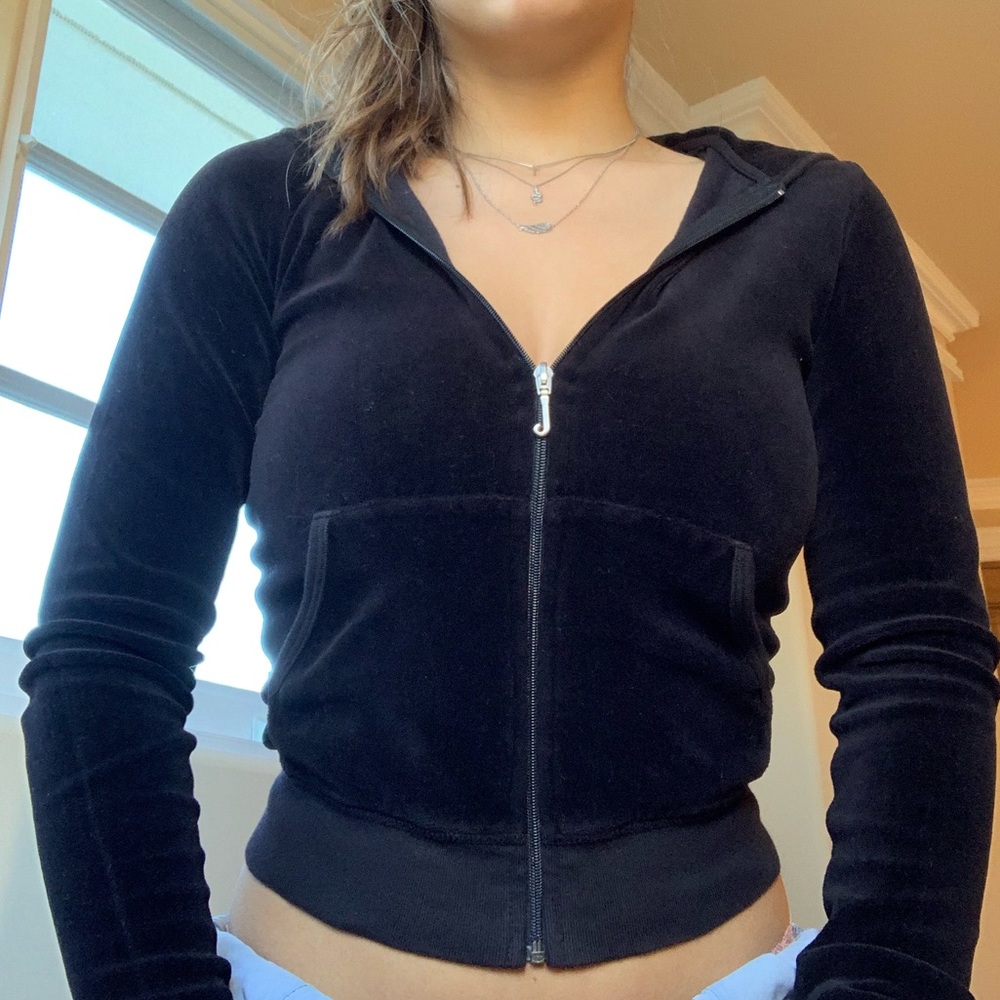 JUICY SWEAT SUIT BLACK ZIP UP